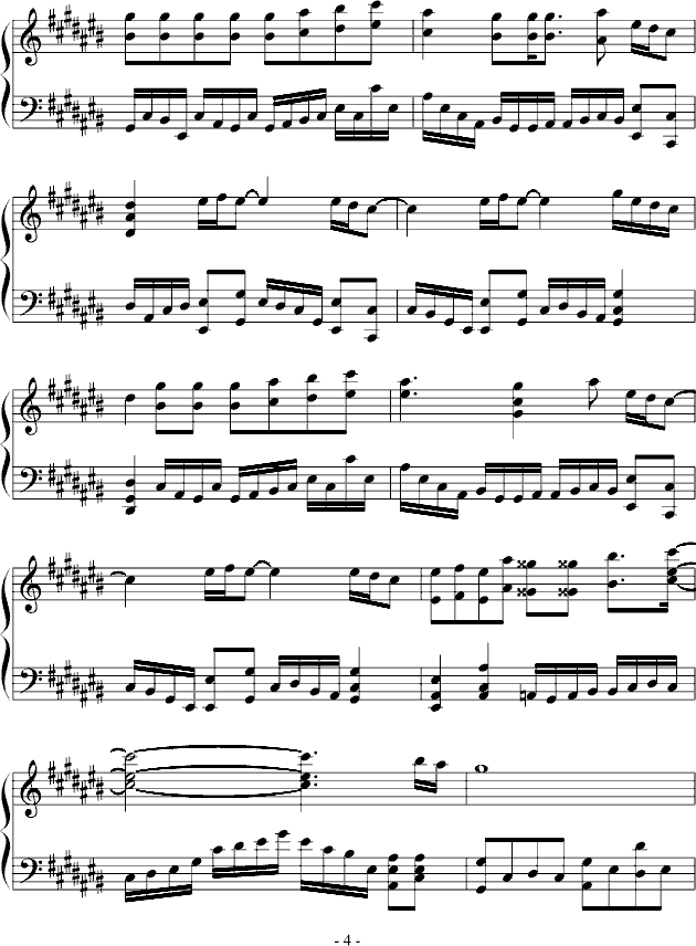 薄暮传说 钟鸣钢琴曲谱（图4）