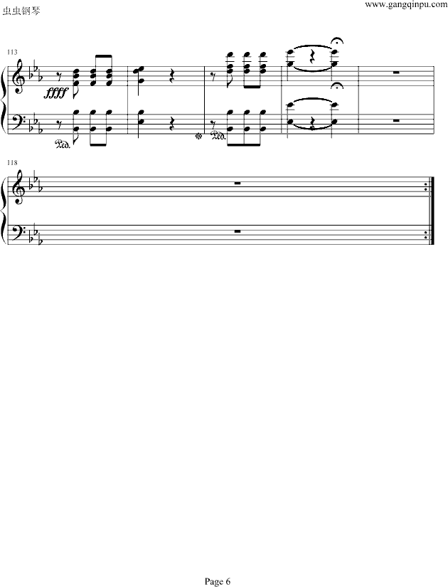 命运第一乐章钢琴独奏（Symphony Fate .No.1)钢琴曲谱（图6）