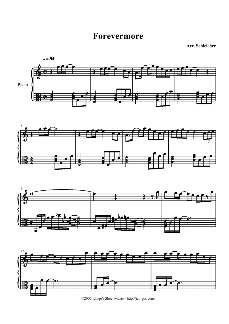 Forevermore钢琴曲谱（图1）
