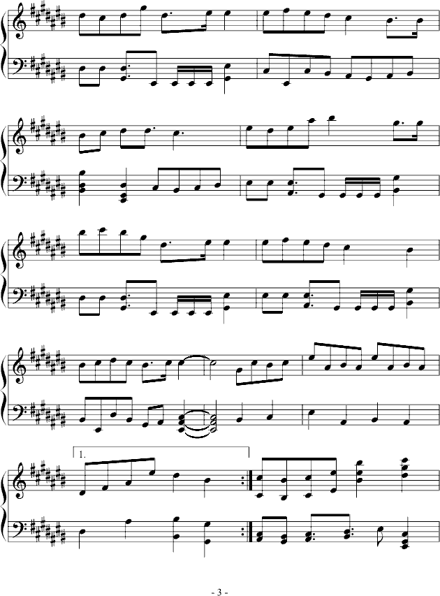 薄暮传说 钟鸣钢琴曲谱（图3）