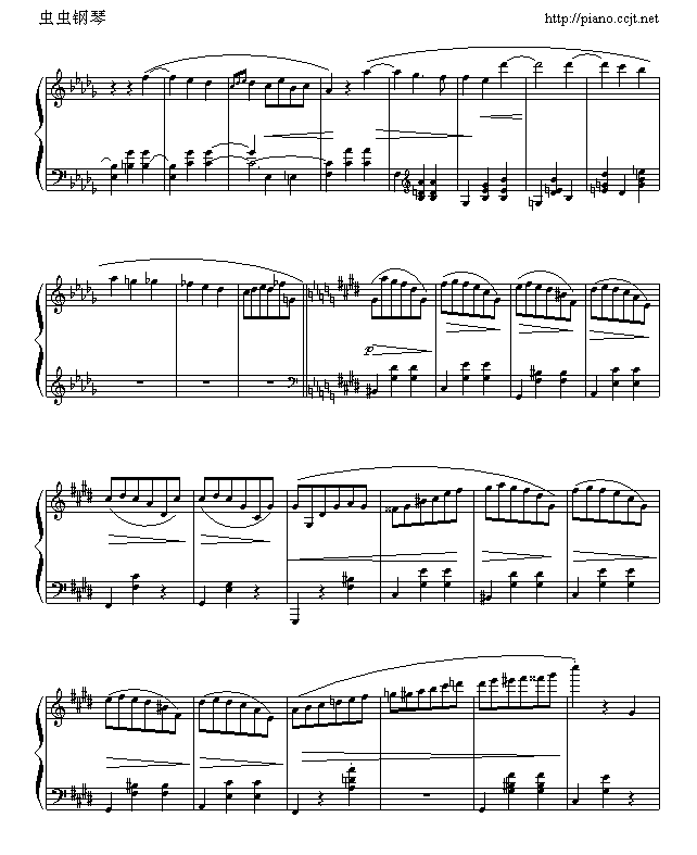 肖邦-chopin  升C小调圆舞曲钢琴曲谱（图4）