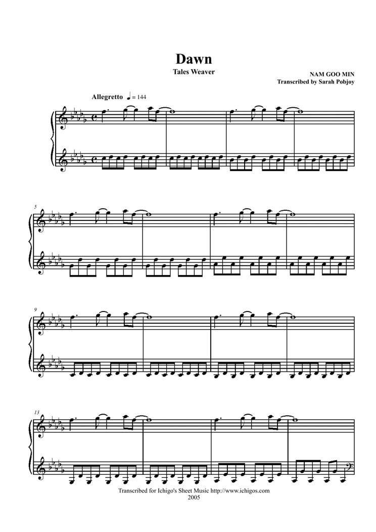 Dawn钢琴曲谱（图2）