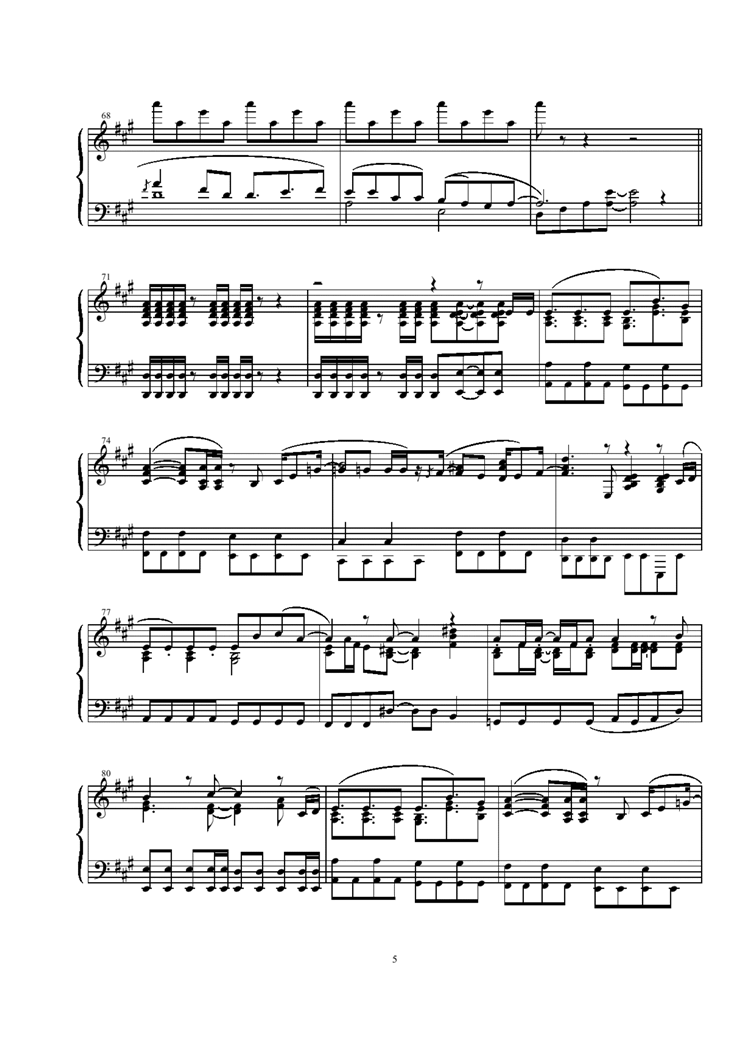 Little Wing钢琴曲谱（图5）