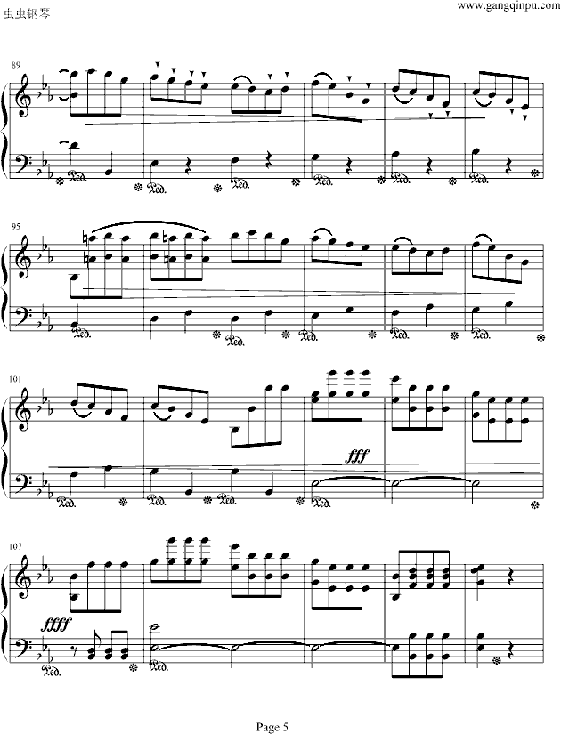 命运第一乐章钢琴独奏（Symphony Fate .No.1)钢琴曲谱（图5）