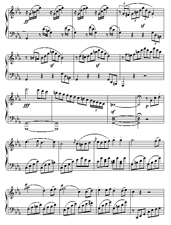 悲怆奏鸣曲第三乐章钢琴曲谱（图6）