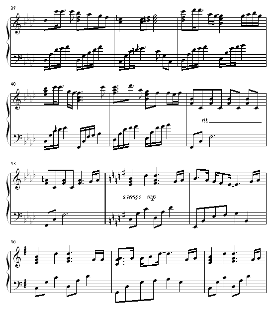 棋魂特别版钢琴曲谱（图4）