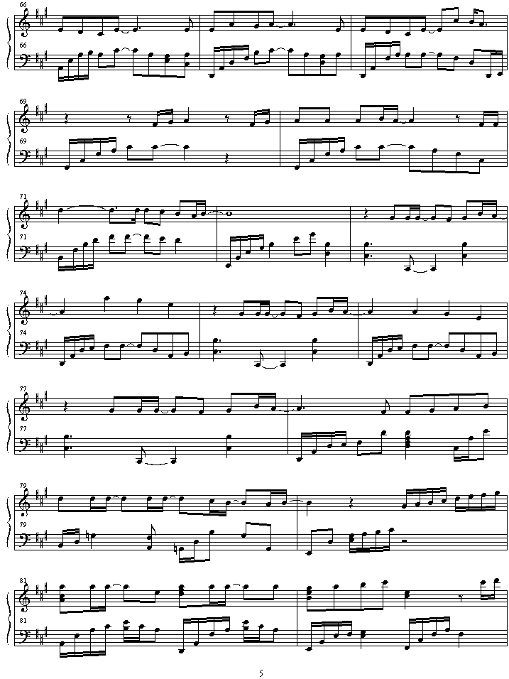 beautiful_alone钢琴曲谱（图5）