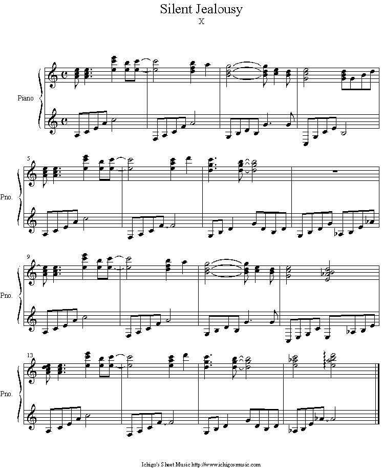 silent_jealousy钢琴曲谱（图1）