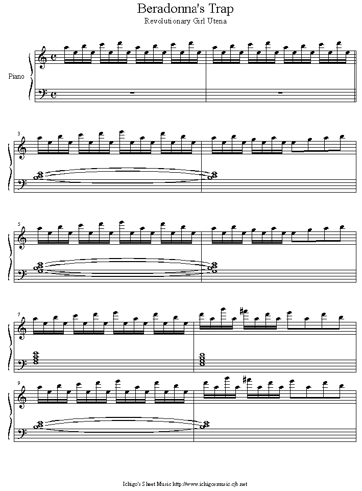 utenaberadonna_s_trap钢琴曲谱（图1）