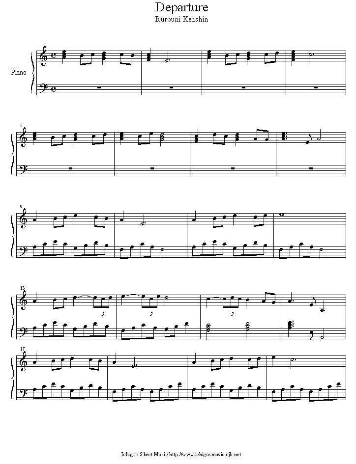 departure钢琴曲谱（图1）
