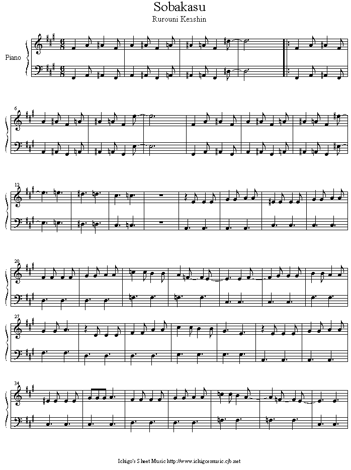 sobakasu钢琴曲谱（图1）