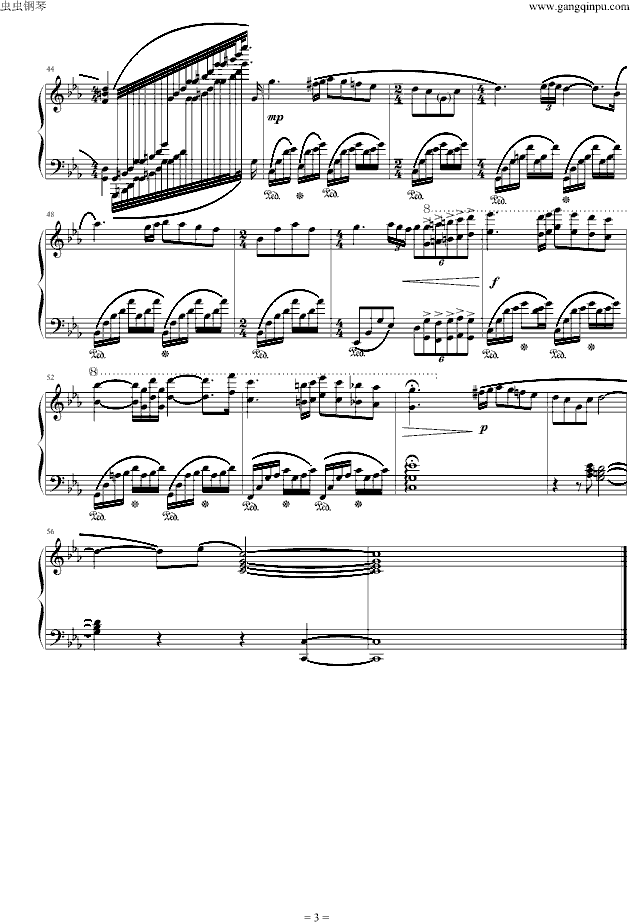 克莱德曼《爱的协奏曲》特别版钢琴曲谱（图3）