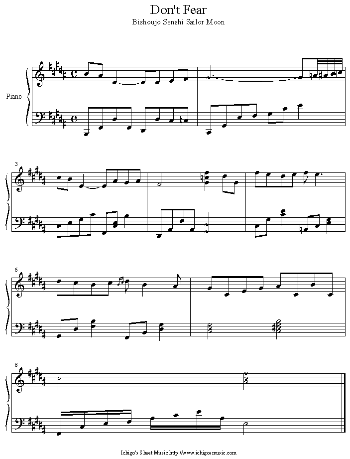 do not fear钢琴曲谱（图1）