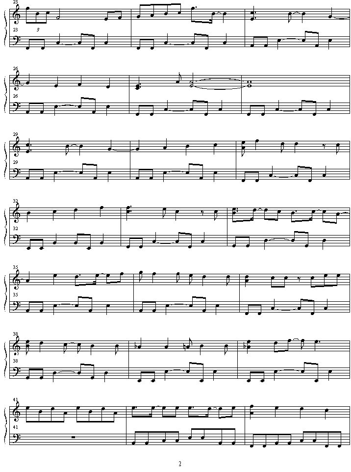 eden钢琴曲谱（图2）