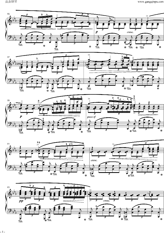 肖邦c小调夜曲 Op.48 No.1钢琴曲谱（图5）