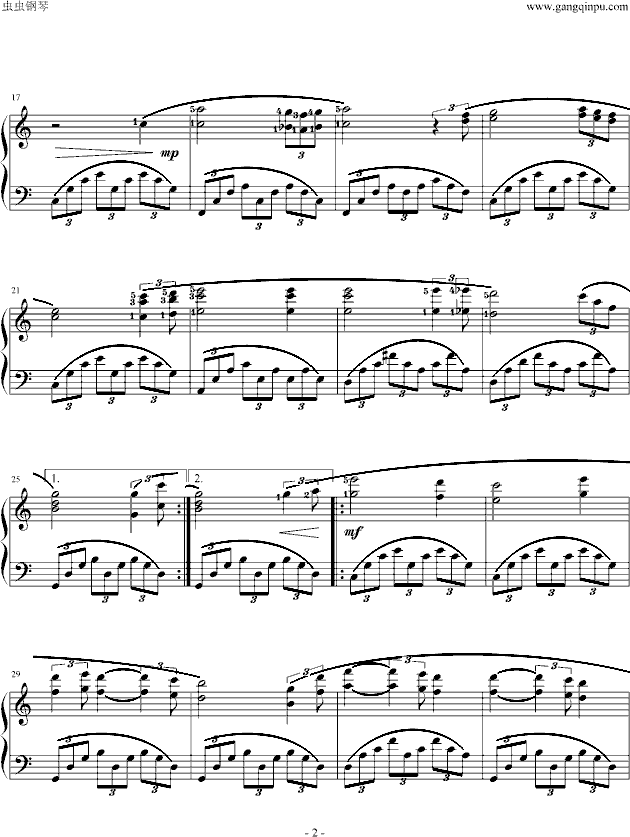 情人的舞会钢琴曲谱（图2）
