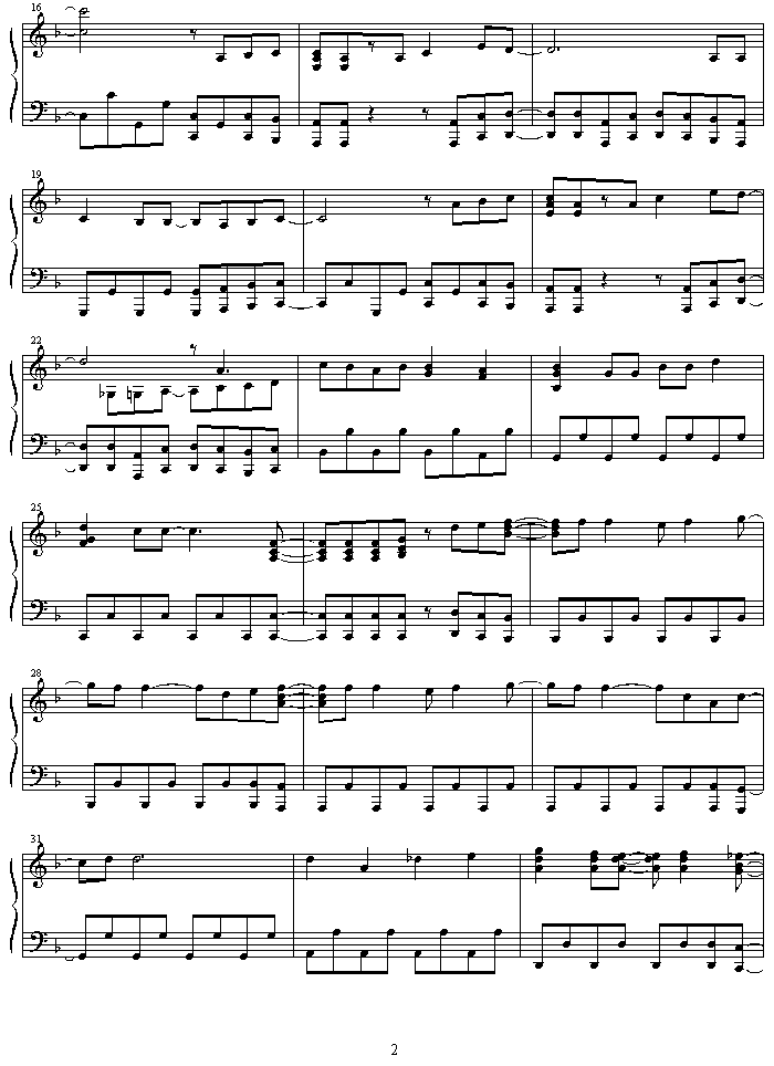 sailor_stars_song钢琴曲谱（图2）