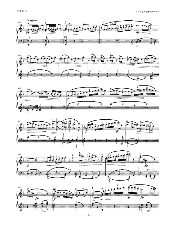 莫扎特F大调钢琴奏鸣曲K533(附指法)钢琴曲谱（图19）
