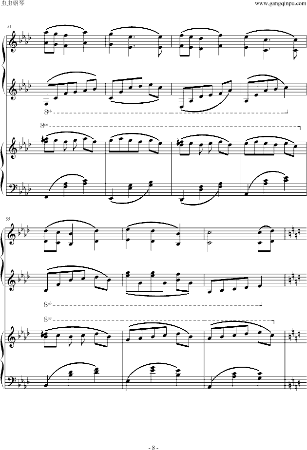 潘多拉之心插曲《蕾西》双钢琴版钢琴曲谱（图8）