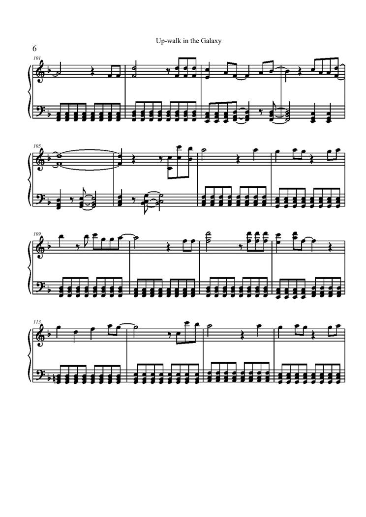 Up-walk in the Galaxy钢琴曲谱（图6）