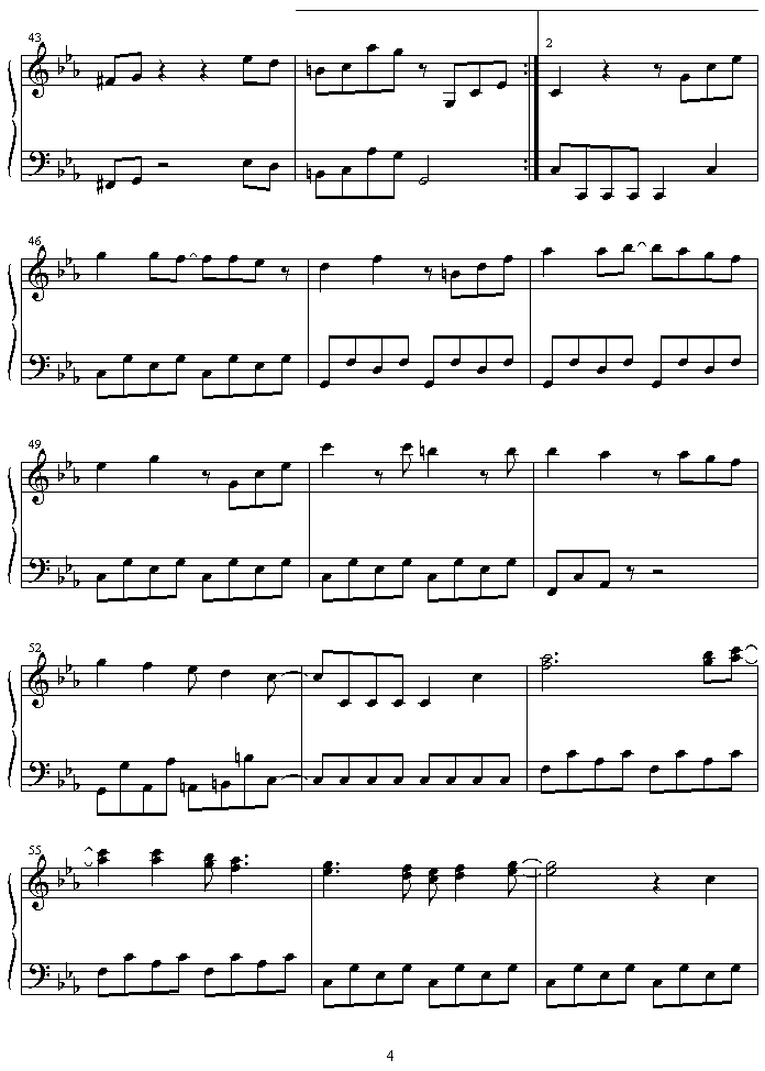 moonlight_densetsu钢琴曲谱（图4）