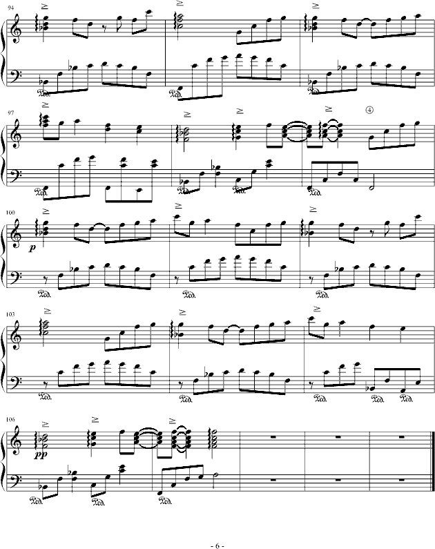 小小的手心钢琴曲谱（图6）