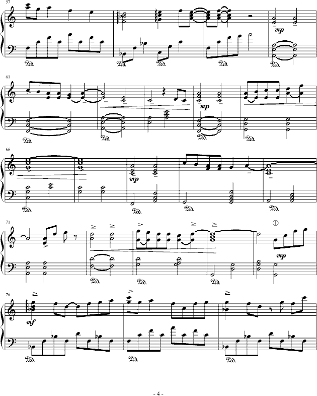 小小的手心钢琴曲谱（图4）