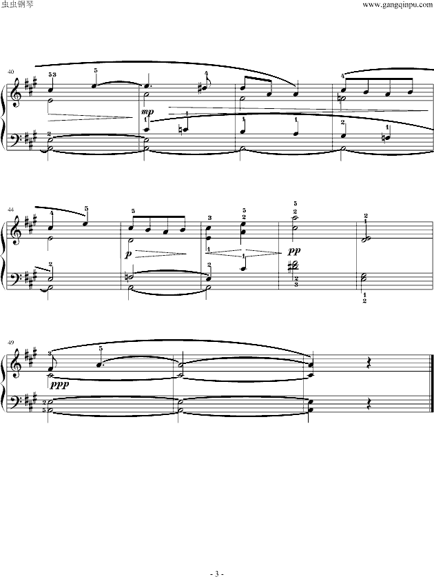 致野玫瑰钢琴曲谱（图3）