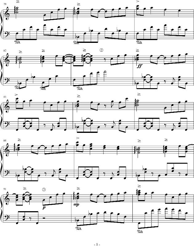 小小的手心钢琴曲谱（图5）
