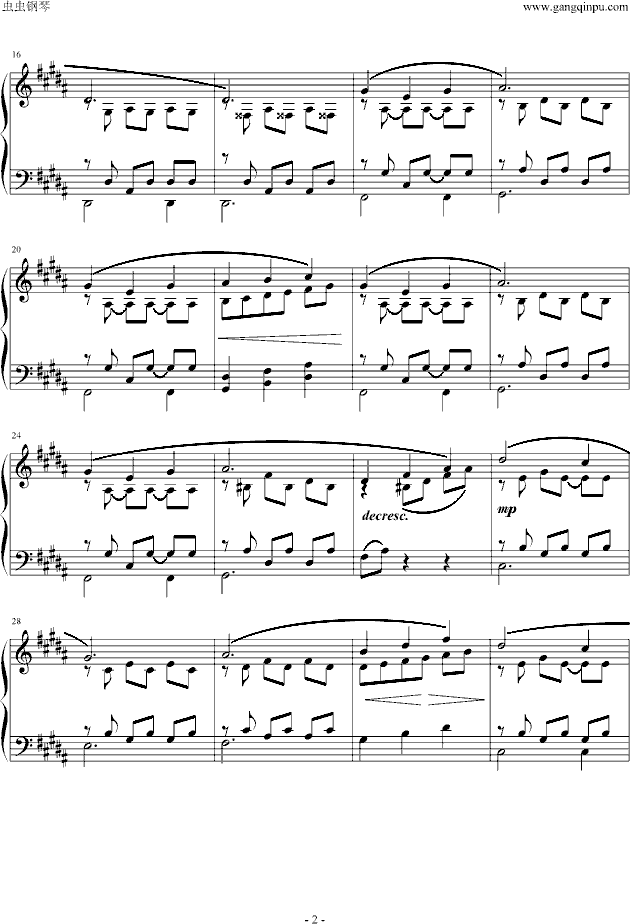 鸽子回旋舞钢琴曲谱（图2）