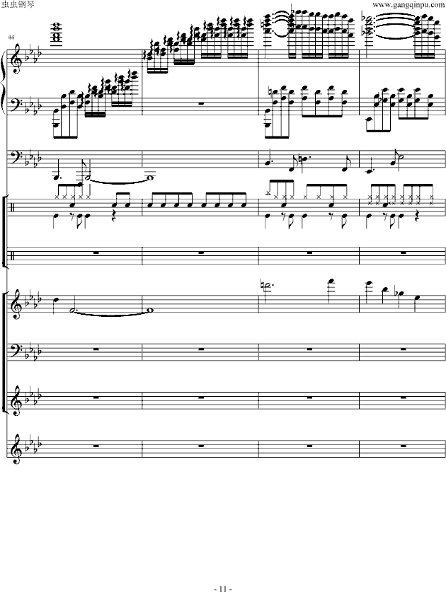 秋日私语 乐队总谱钢琴曲谱（图11）