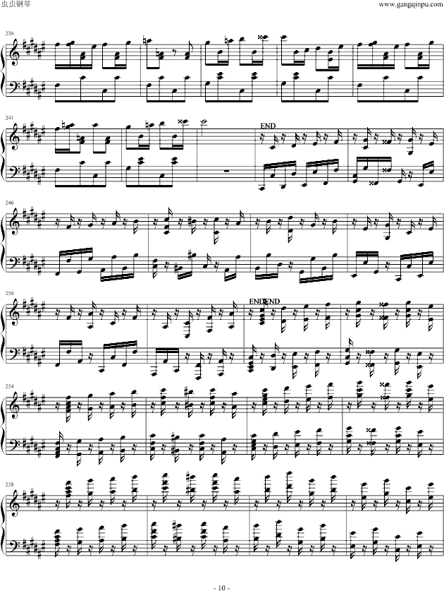 匈牙利狂响曲（节选）钢琴曲谱（图10）
