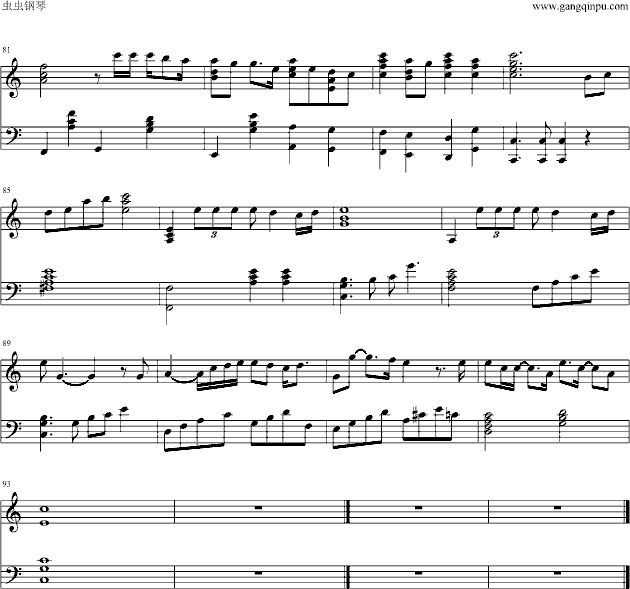 冬季恋歌钢琴曲谱（图5）