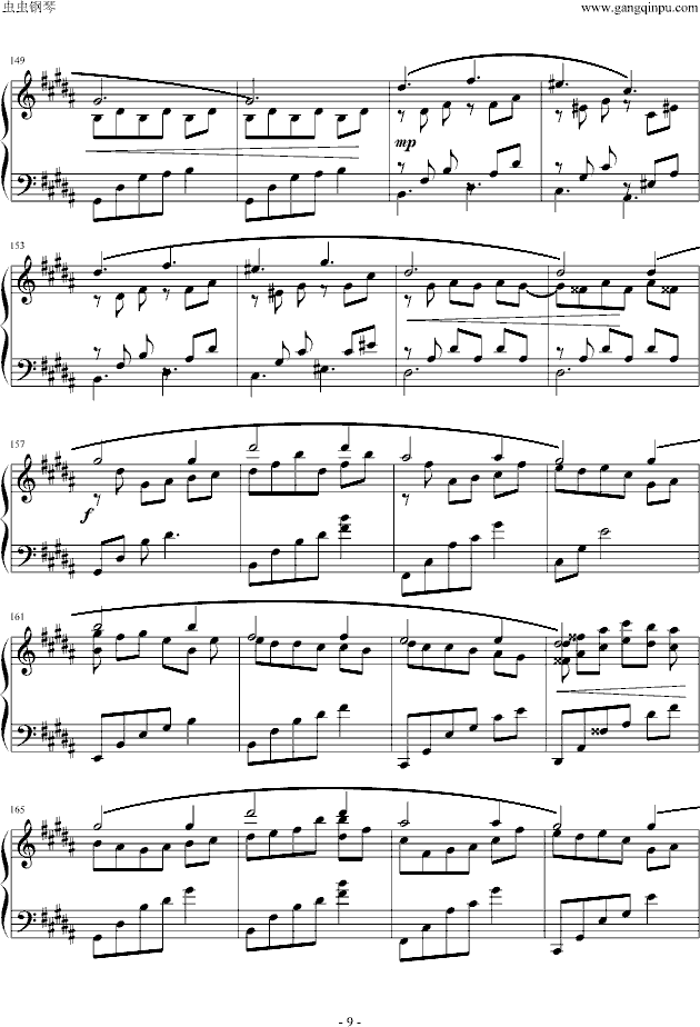 鸽子回旋舞钢琴曲谱（图9）