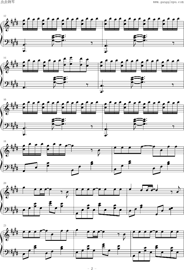Monochrome钢琴曲谱（图2）
