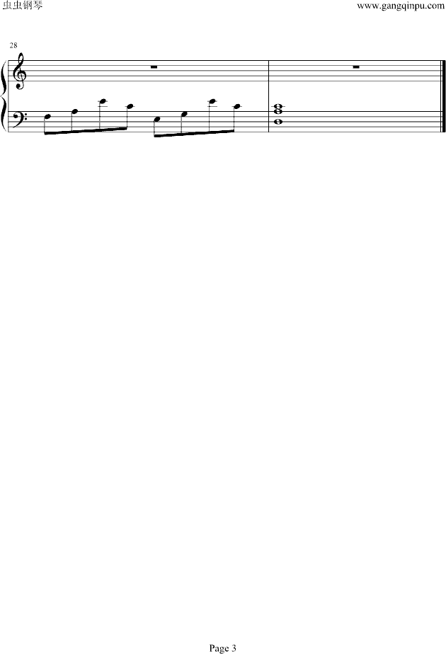 拥抱钢琴曲谱（图3）