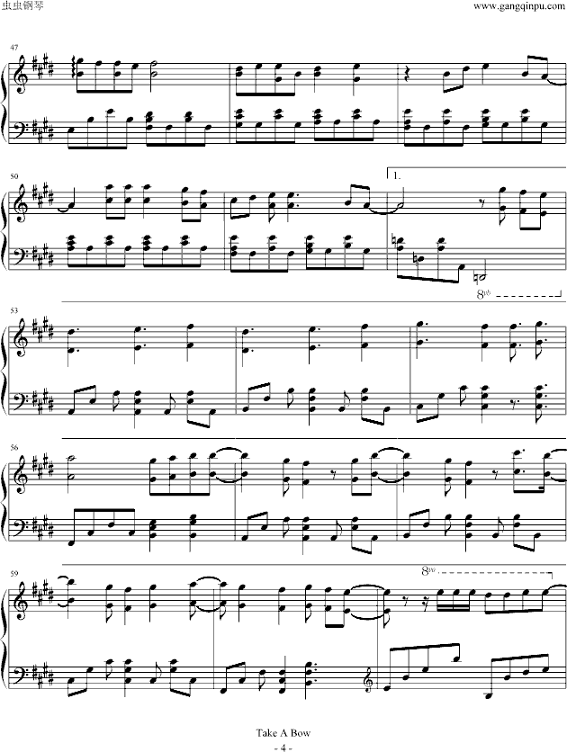 Take A Bow钢琴曲谱（图4）
