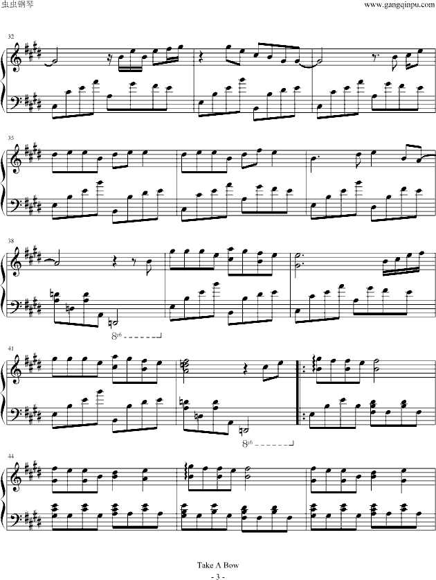 Take A Bow钢琴曲谱（图3）