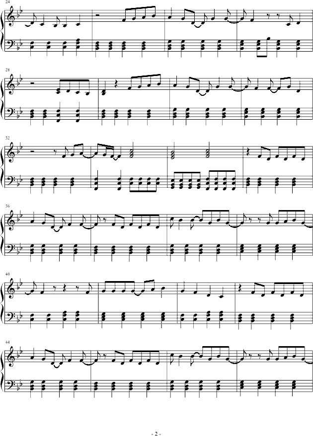 Way Back Into Love钢琴曲谱（图2）