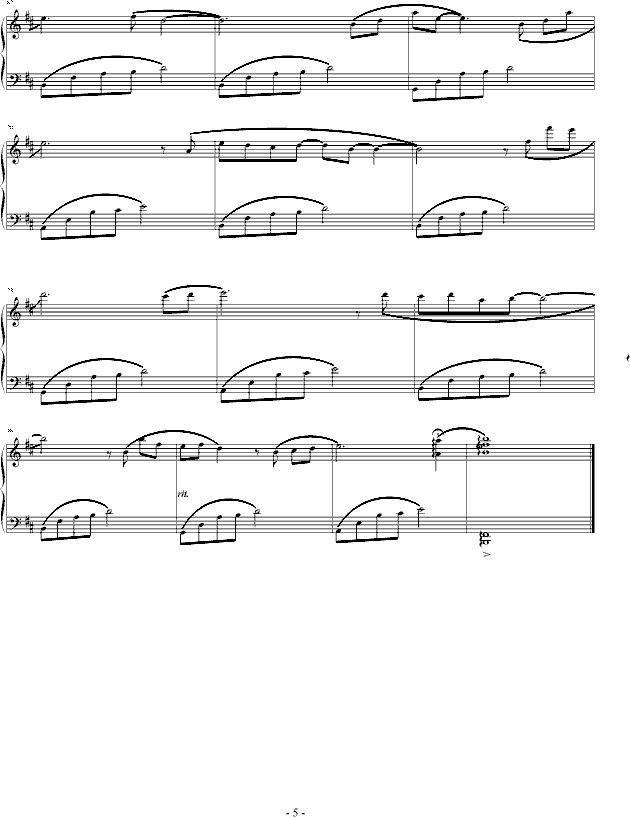 火宵之月简单版钢琴曲谱（图5）