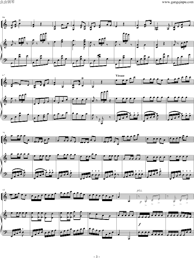 赛马（小提琴版）钢琴曲谱（图3）