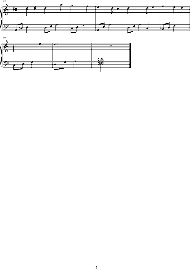 犬夜叉与戈薇钢琴曲谱（图2）