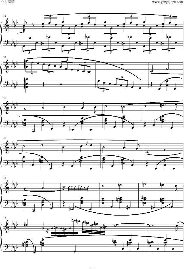 即兴曲第一首 Op.29钢琴曲谱（图4）