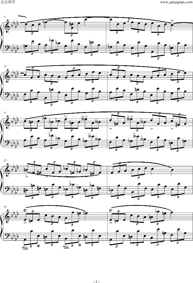 即兴曲第一首 Op.29钢琴曲谱（图2）