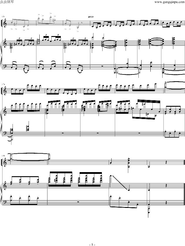 赛马（小提琴版）钢琴曲谱（图5）