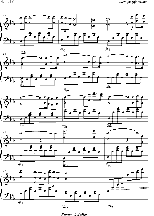Romeo & Juliet钢琴曲谱（图3）