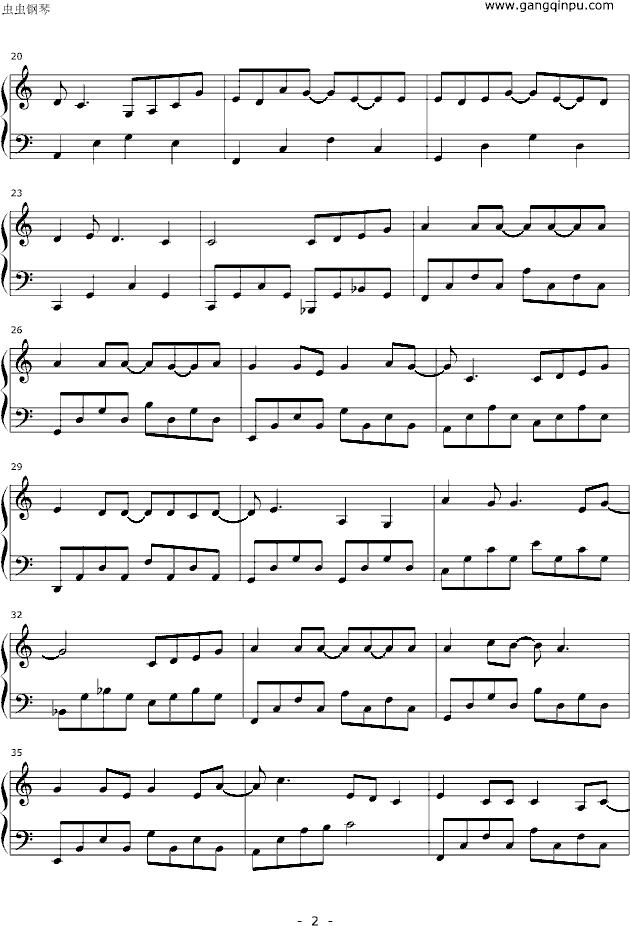 年度之歌钢琴曲谱（图2）