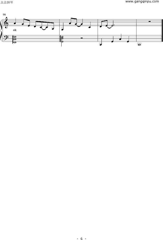 年度之歌钢琴曲谱（图6）