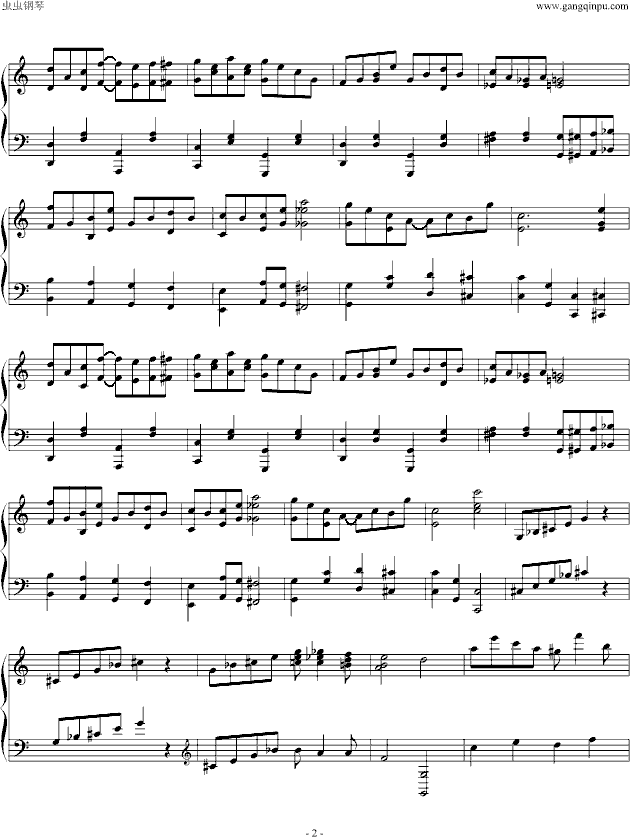 最终幻想9 城镇背景钢琴曲谱（图2）