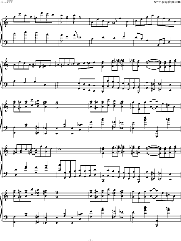最终幻想9 城镇背景钢琴曲谱（图6）